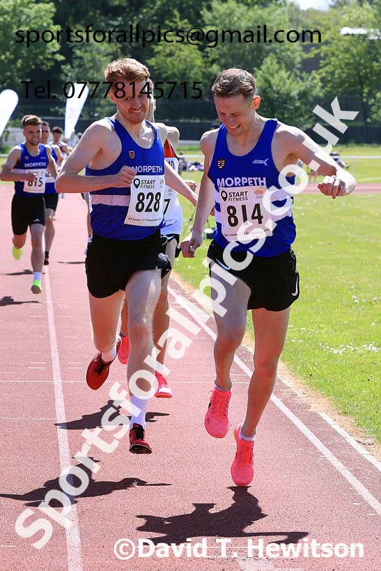 Mens Senior 1500 metres, 2024 North Eastern Track and Field Champs., Middlesbrough.  Photo: David T. Hewitson/Sports for All Pics